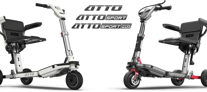 Scooters ATTO Classic et ATTO Sport Moving Life côte à côte