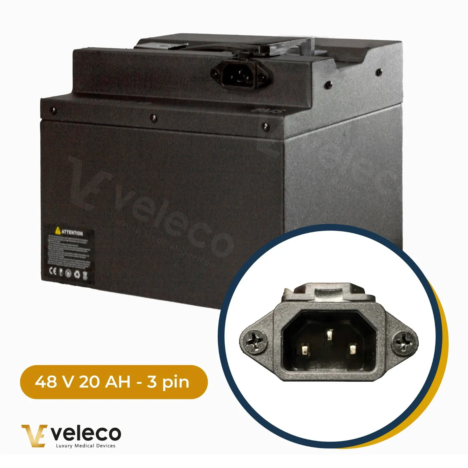 Batterie lithium-ion amovible pour scooter Veleco Draco