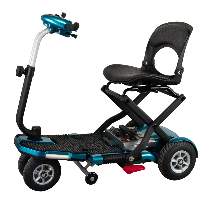 Scooter pliable Bobby bleu, de face