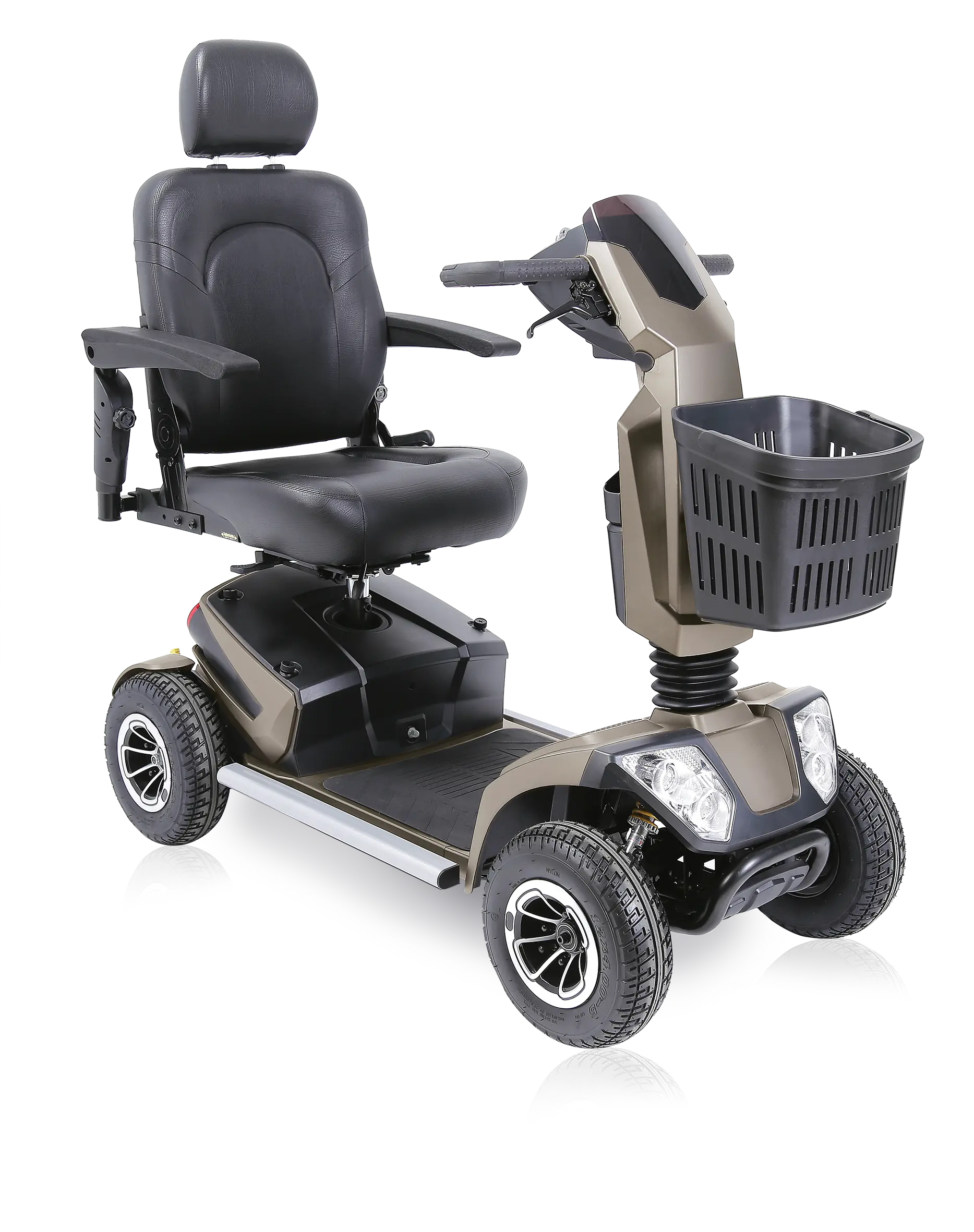 Scooter électrique 4 roues couvert CN230 rouge, vue trois-quarts