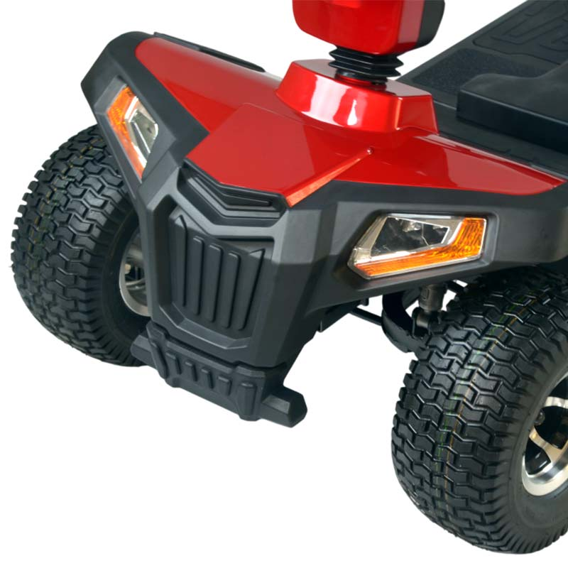 Phares LED et calandre du scooter Danubio rouge