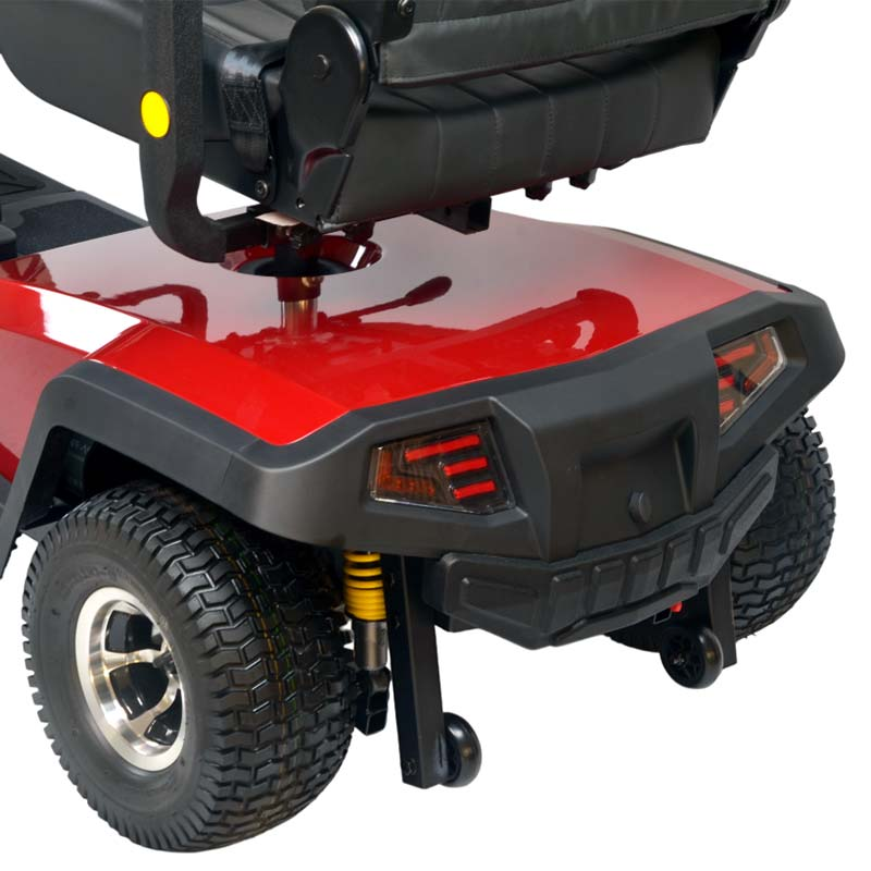 Scooter Danubio rouge vu de l'arrière