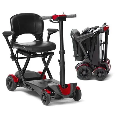 Mini Foldy 4R rouge avec accoudoirs relevables