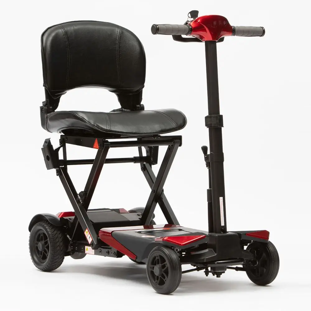 Mini Foldy 4R coloris rouge, scooter pliable 4 roues
