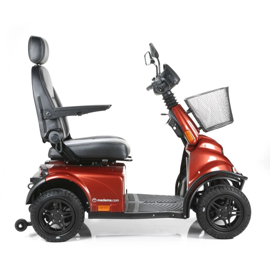 Scooter Mini Crosser X1 4 roues rouge vu de profil