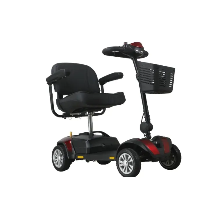 Scooter Minim X4 Plus rouge, vue trois quarts