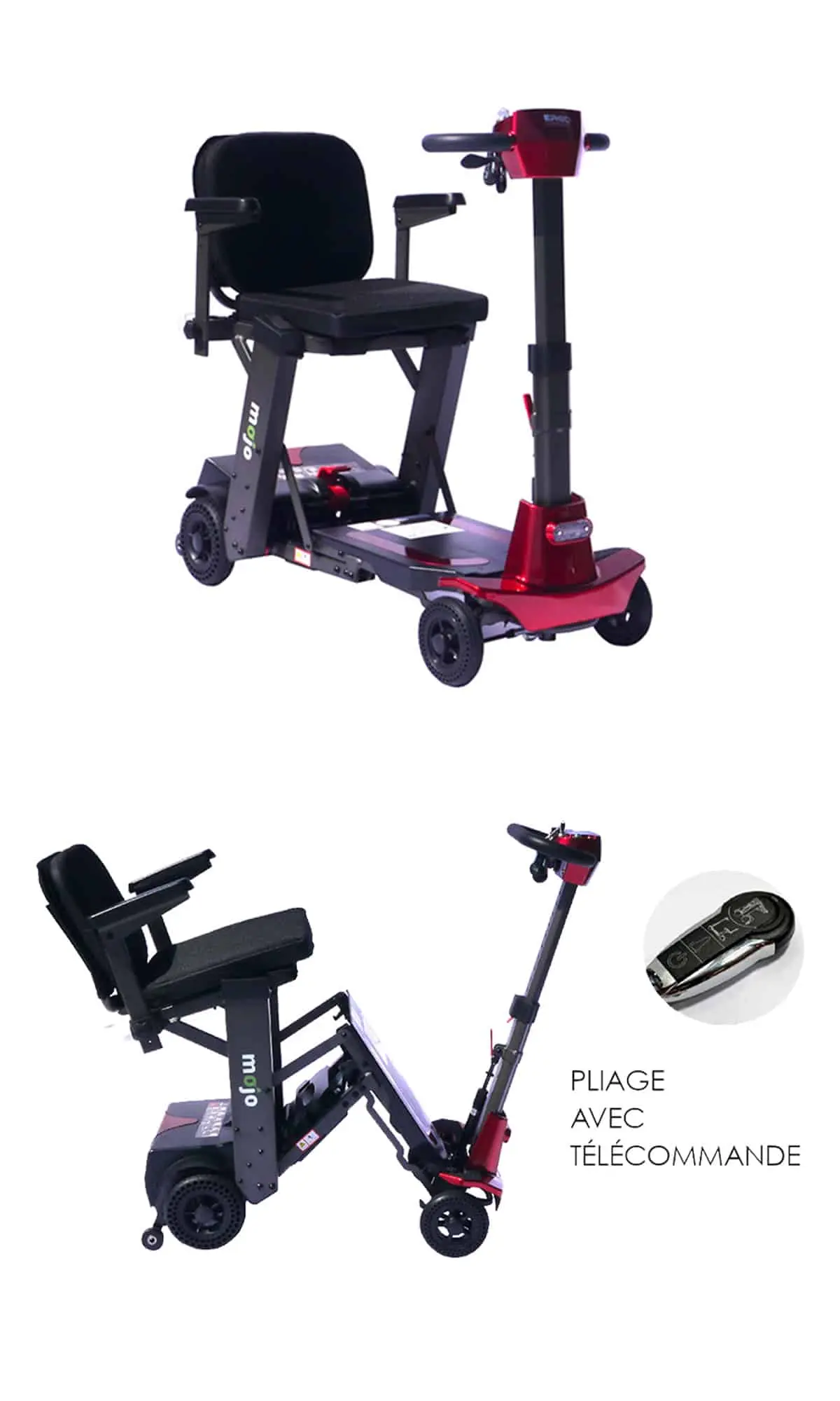 Séquence de pliage automatique du scooter MOJO Lit