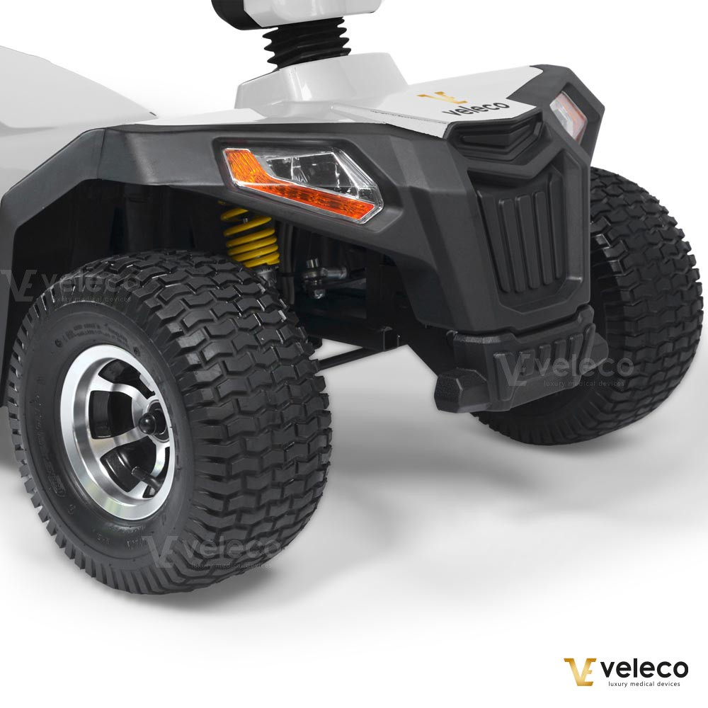 Veleco Sharpy Pro - suspension et pneus avant