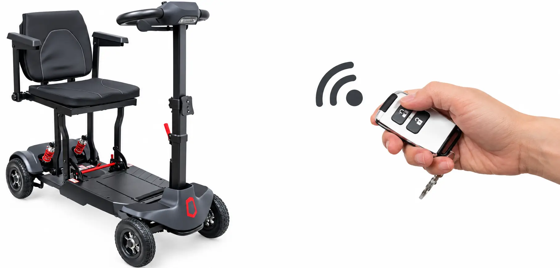 Swifty NEO déplié, prêt à rouler