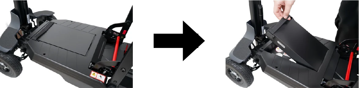 La batterie se retire en un geste — ERGO SWIFTY